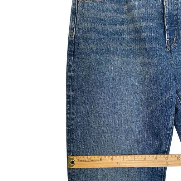 Madewell Relaxed Bootcut Jeans 29 Tall Blue Distressed High Rise Western Grunge - Picture 8 of 14